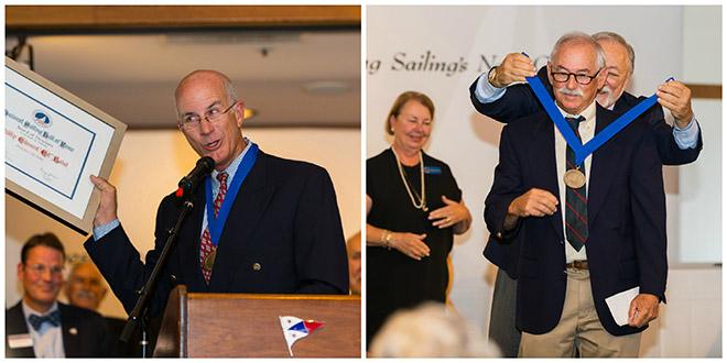 Ed Baird (left) and Dave Ullman (right) during the 2016 National Sailing Hall of Fame Induction © Igor Capibaribe Photography www.igorcapibaribe.com